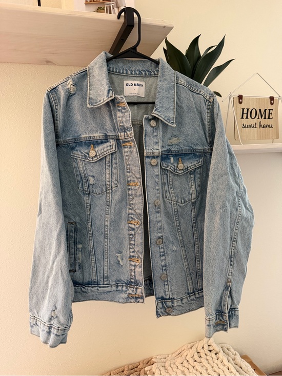 Old Navy Jackets & Blazers - Old Navy Light Blue Distressed Denim Jacket
